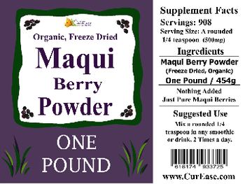 CurEase Organic, Freeze Dried Maqui Berry Powder One Pound - 