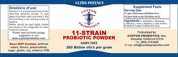 Custom Probiotics 11-Strain Probiotic Powder - 