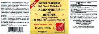 Custom Probiotics Acidophilus And Bifidus - supplement