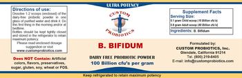 Custom Probiotics B. Bifidum - supplement