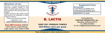 Custom Probiotics B. Lactis - supplement