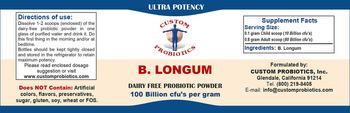 Custom Probiotics B. Longum - 