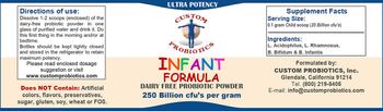 Custom Probiotics Infant Formula - 