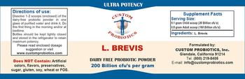 Custom Probiotics L. Brevis - supplement