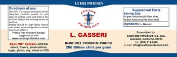 Custom Probiotics L. Gasseri - 