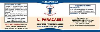 Custom Probiotics L. Paracasei - 