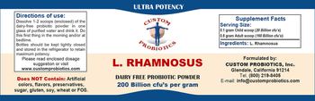 Custom Probiotics L. Rhamnosus - 