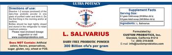 Custom Probiotics L. Salivarius - 