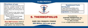 Custom Probiotics S. Thermophilus - 
