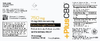 CV Sciences PlusCBD Extra Strength Formula with Monk Fruit 750 mg - supplement