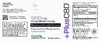 CV Sciences PlusCBD Maximum Strength Formula Peppermint 1500 mg - supplement