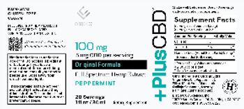 CV Sciences PlusCBD Original Formula Peppermint 100 mg - supplement