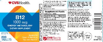 CVS Health B12 1000 mg - these statements have not been evaluated by the food and drug administration this product is not int