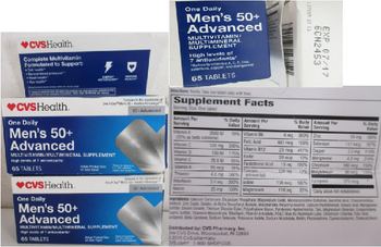 CVS Health One Daily Men's 50+ Advanced - multivitamin multimineral supplement