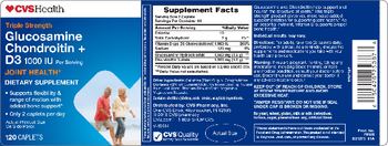 CVS Health Triple Strength Glucosamine Chondroitin + D3 1000 IU - supplement