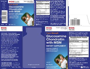 CVS Health Triple Strength Glucosamine Chondroitin With MSM - supplement