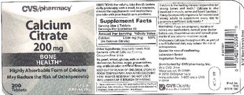 CVS Pharmacy Calcium Citrate 200 mg - supplement