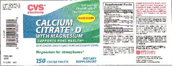 CVS Pharmacy Calcium Citrate + D With Magnesium - supplement
