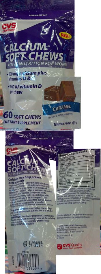CVS Pharmacy Calcium Soft Chews Caramel - supplement