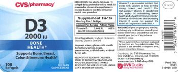 CVS Pharmacy D3 2000 IU - supplement