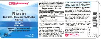 CVS Pharmacy Flush Free Niacin Inositol Hexanicotinate 500 mg - supplement