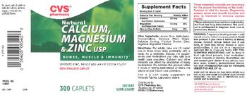 CVS Pharmacy Natural Calcium, Magnesium & Zinc USP - supplement