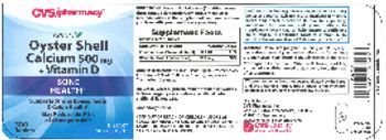 CVS Pharmacy Natural Oyster Shell Calcium 500 mg + Vitamin D - supplement