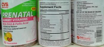 CVS Pharmacy Prenatal Gummy Vitamins With DHA & Folic Acid - supplement