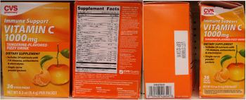 CVS Pharmacy Vitamin C 1000 mg Tangerine-Flavored Fizzy Drink - supplement