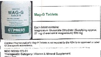 Cypress Pharmaceutical Mag-G Tablets - supplement