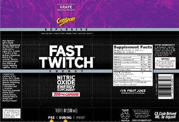 CytoSport Fast Twitch Grape - nitric oxide energy supplement