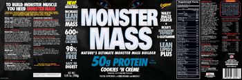 CytoSport Monster Mass Cookies 'N Creme - protein supplement wadded vitamins and minerals