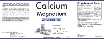 Daily Nutrition Calcium Magnesium - supplement