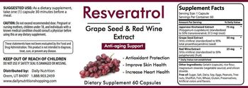 Daily Nutrition Resveratrol - supplement