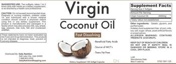 Daily Nutrition Virgin Coconut Oil - supplement