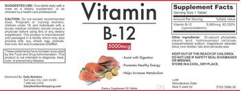 Daily Nutrition Vitamin B-12 5000 mcg - supplement