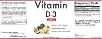 Daily Nutrition Vitamin D-3 5000IU - supplement