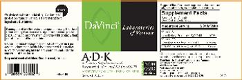 DaVinci Laboratories Of Vermont A-D-K - supplement