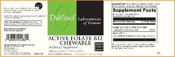 DaVinci Laboratories Of Vermont Active Folate B12 Chewable - supplement