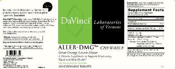 DaVinci Laboratories Of Vermont Aller-DMG Chewable Great Orange Cream Flavor - supplement