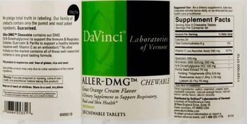 DaVinci Laboratories Of Vermont Aller-DMG Chewable Great Orange Cream Flavor - supplement to support respiratory nasal and skin health