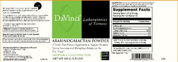 DaVinci Laboratories Of Vermont Arabinogalactan Powder - a larch tree extract supplement to support immune system function and microflora balance in the gi t