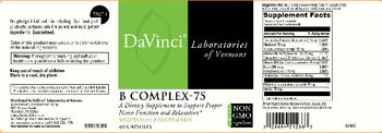 DaVinci Laboratories Of Vermont B Complex-75 - supplement