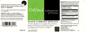 DaVinci Laboratories Of Vermont Black Currant Seed Oil - supplement