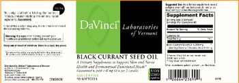 DaVinci Laboratories Of Vermont Black Currant Seed Oil - supplement to support skin and nerve health and premenstrual functional needs