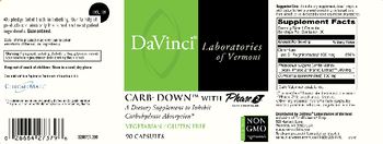 DaVinci Laboratories Of Vermont Carb-Down With Phase 2 Carb Controller - supplement
