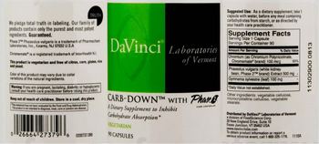DaVinci Laboratories Of Vermont Carb-Down With Phase 2 Carb Controller - supplement to inhibit carbohydrate absorption