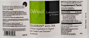 DaVinci Laboratories Of Vermont Celadrin With HA - supplement to support joint comfort and function