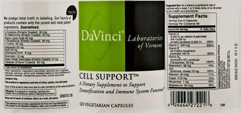DaVinci Laboratories Of Vermont Cell Support - supplement to support detoxification and immune system function