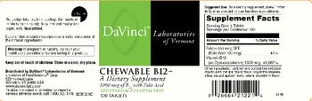 DaVinci Laboratories Of Vermont Chewable B12+ - supplement